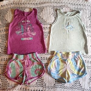 Kids' (6x) Colorful Sleeveless Tops and Shorts Set